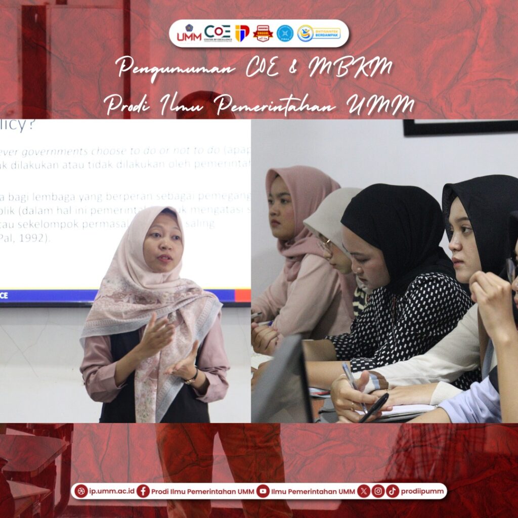 Pengumuman C0E & MBKM Prodi Ilmu Pemerintahan UMM