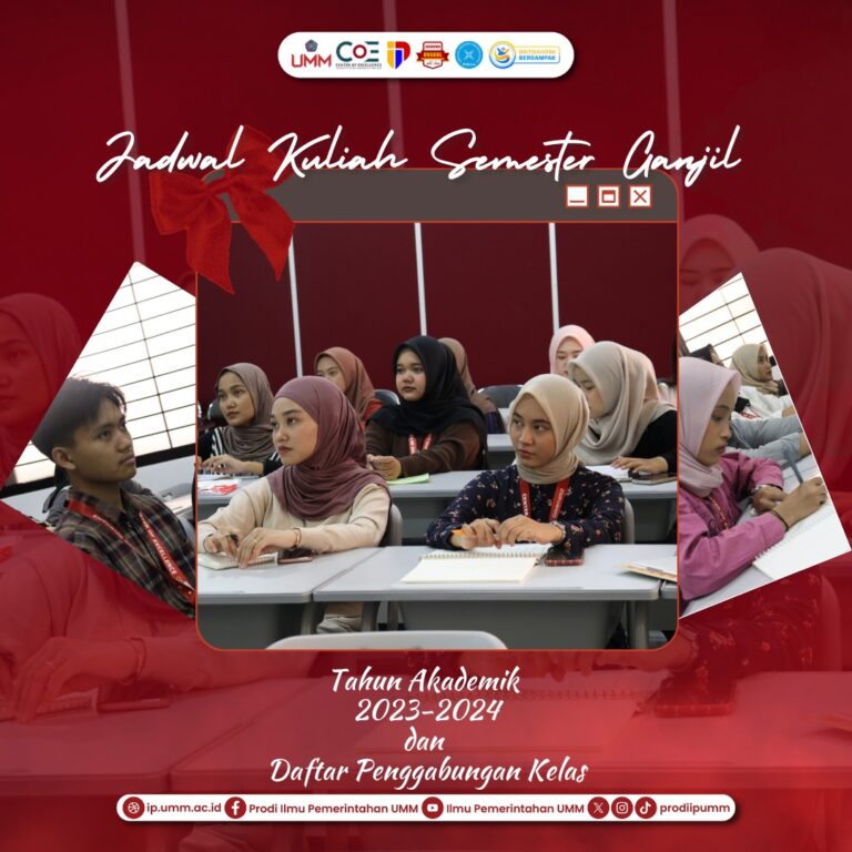 Jadwal Kuliah Semester Ganjil Tahun Akademik 2023 - 2024 dan Daftar Penggabungan Mata Kuliah