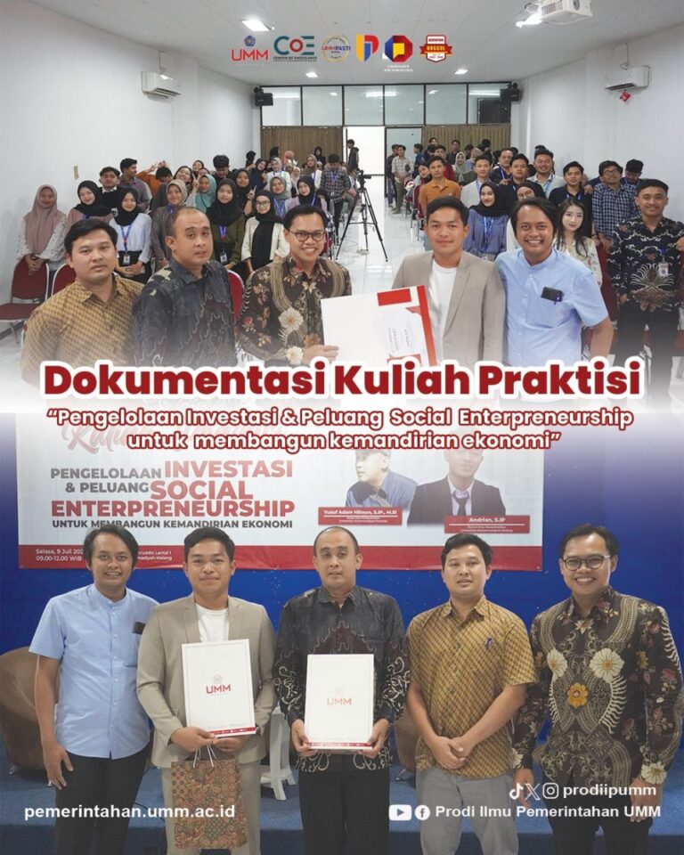 Kuliah Praktisi Prodi Ilmu Pemerintahan: Strategi Pengelolaan Investasi Dan Peluang Soscial Enterpreneurship