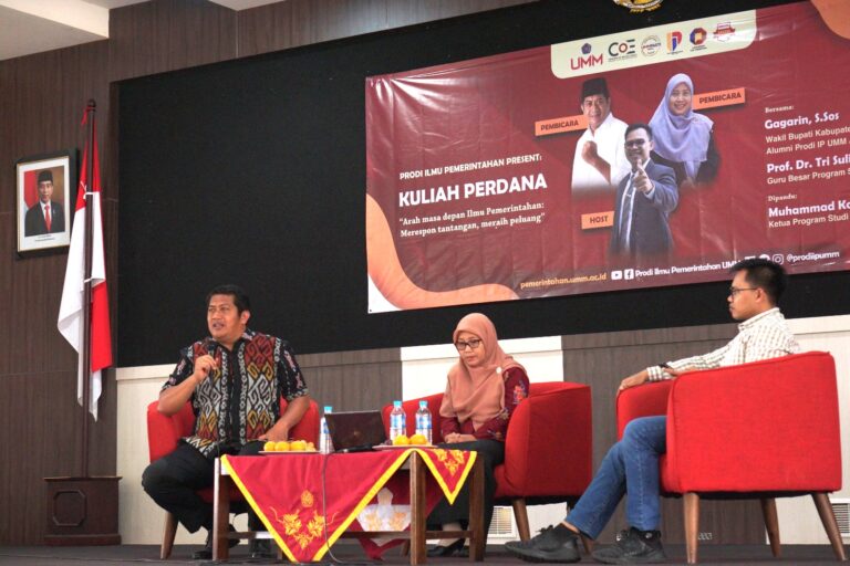 Mengkaji Tantangan dan Peluang Masa Depan Ilmu Pemerintahan, Prodi IP UMM Gelar Kuliah Perdana bersama Wakil Bupati Pacitan