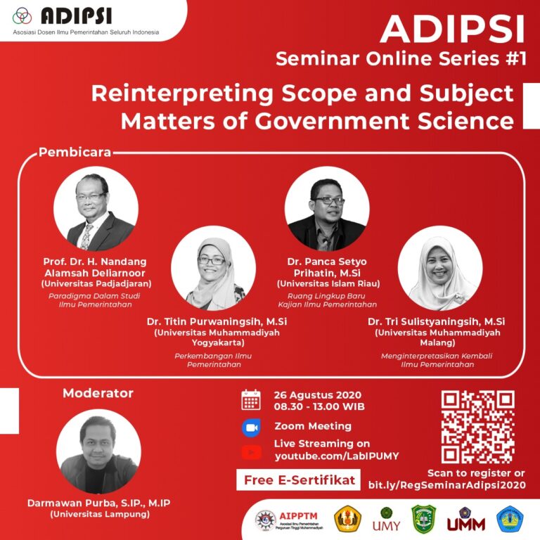 Dosen IP UMM, Dr. Tri Sulistyaningsih, M.Si Menjadi Pembicara Pada Seminar Nasional ADIPSI