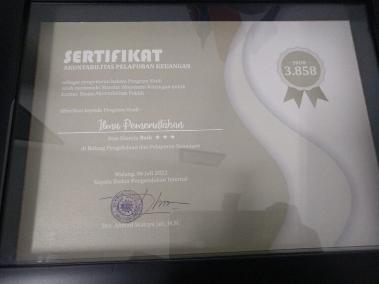 Keren, IP Berhasil Raih Peringkat 3 Terbaik Kinerja Keuangan di UMM