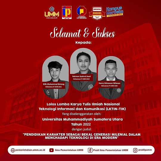 Mahasiswa IP UMM berhasil Lolos Babak Final LKTIN-TIK UMSU 2022