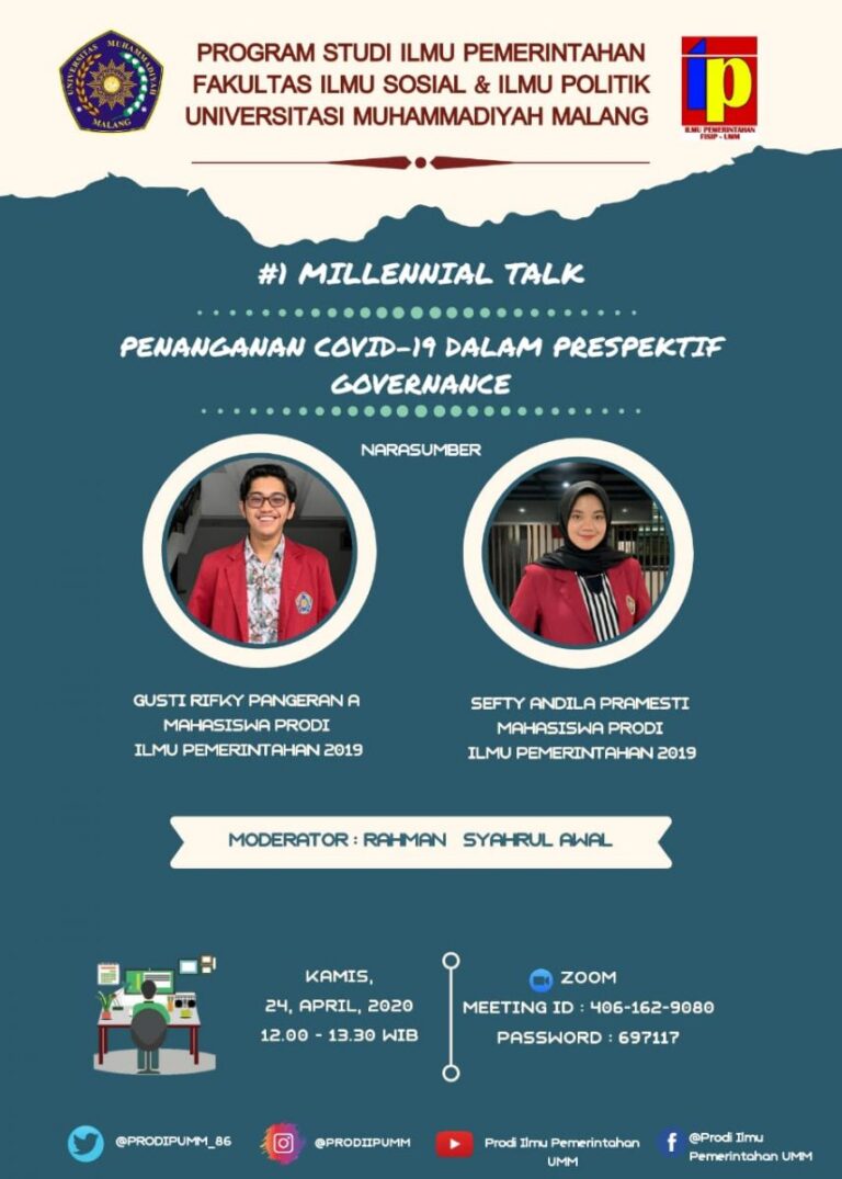 Pandemi Corona, Prodi IP Gelar Diskusi Online Millenial