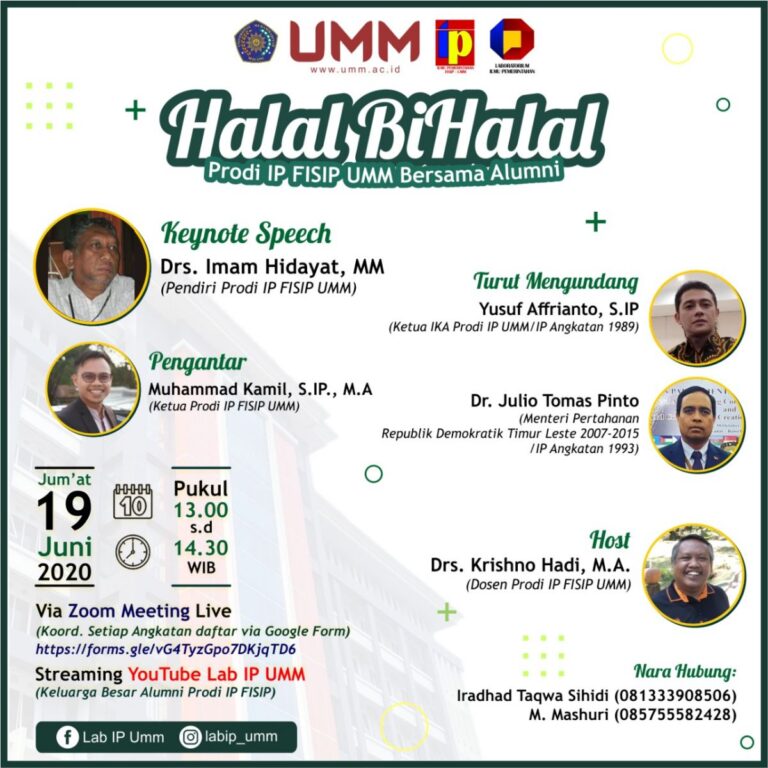 Prodi IP UMM Gelar Silaturahim dan Halal Bihalal Lintas Angkatan