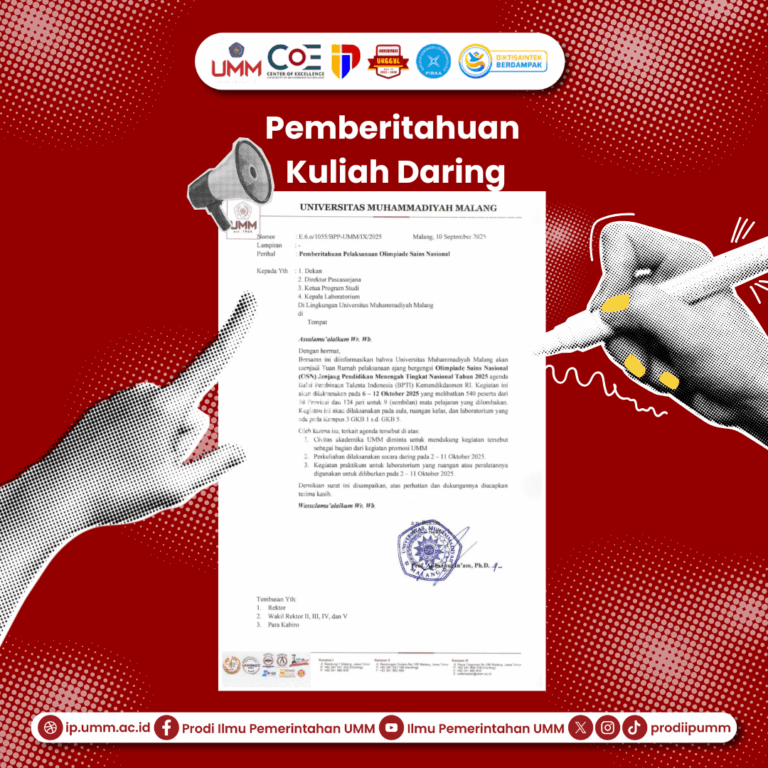 Pemberitahuan Pelaksaan Kuliah Daring