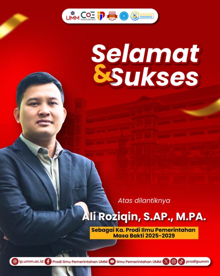Ali Roziqin, S.AP., M.PA. Resmi Dilantik sebagai Ketua Program Studi Ilmu Pemerintahan UMM Periode 2025–2029