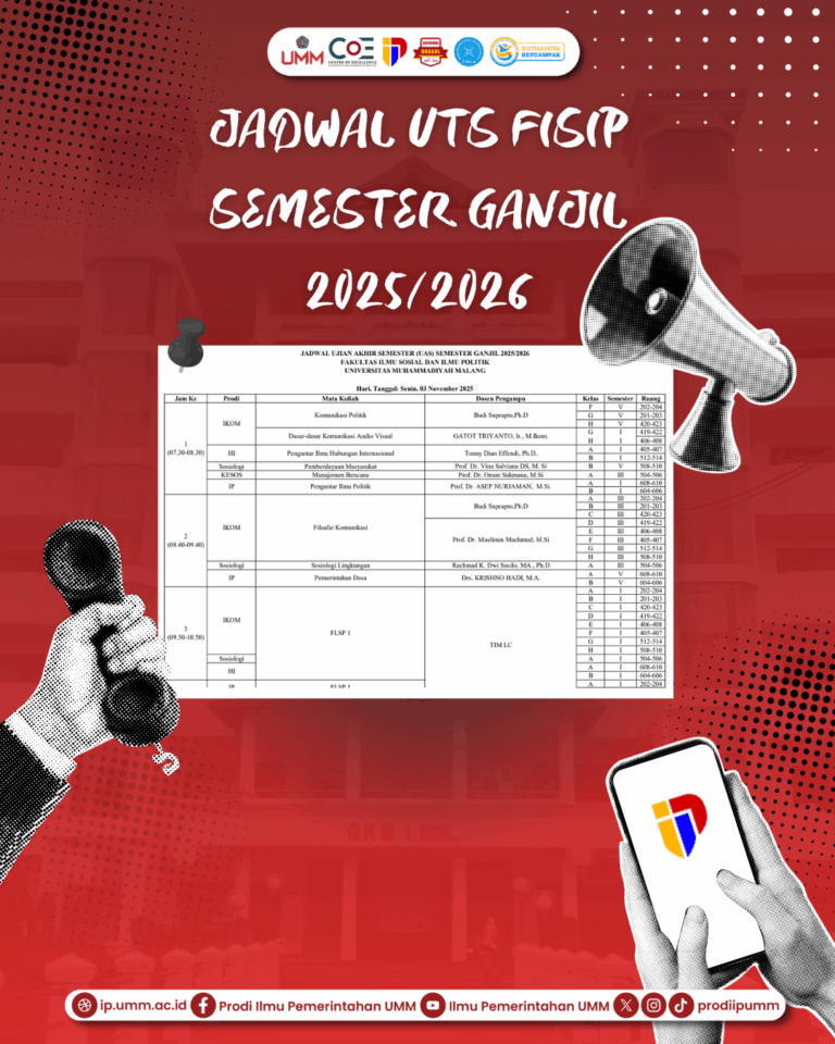 JADWAL UTS FISIP SEMESTER GANJIL 2025/2026