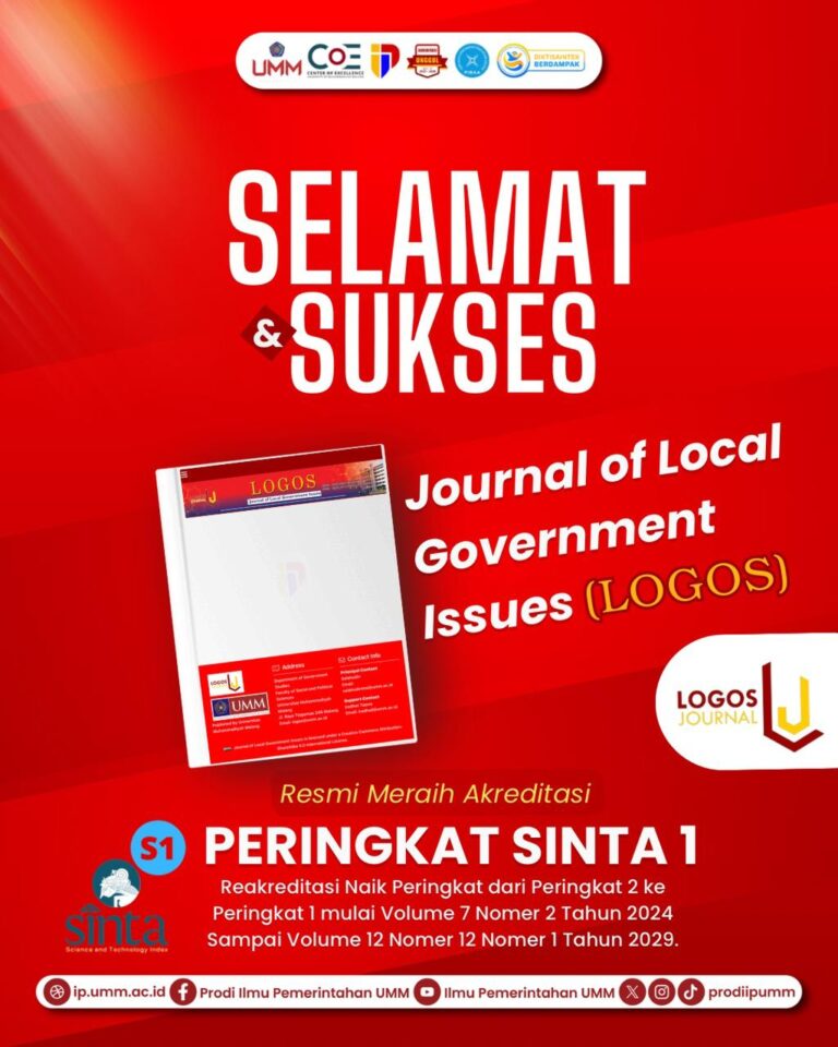 Raih Pengakuan Tertinggi Nasional, Jurnal LOGOS Ilmu Pemerintahan UMM Lolos Reakreditasi SINTA 1 oleh Kemdiktisaintek