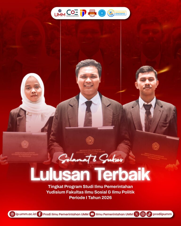 Tiga Mahasiswa Ilmu Pemerintahan UMM Raih Lulusan Terbaik pada Yudisium Periode 1 FISIP