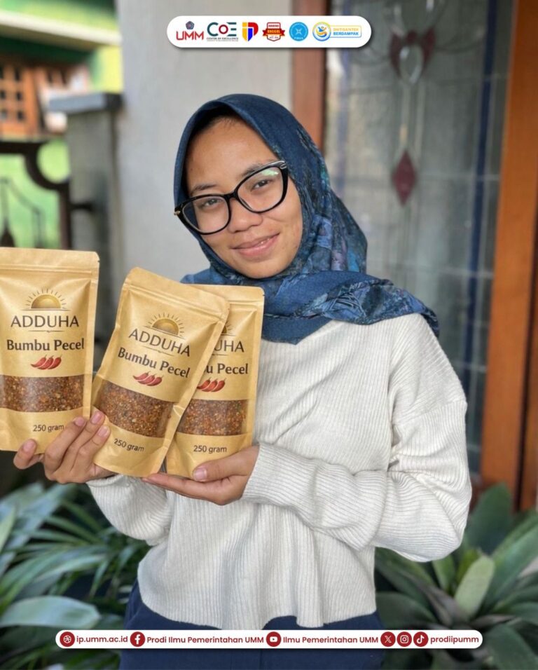 Kreativitas Mahasiswa IP UMM: Aulia Kembangkan Usaha Bumbu Pecel ‘Ad-Duha’ di Tengah Kesibukan Kuliah