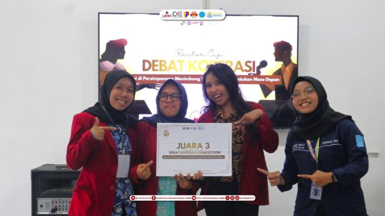 Dua Srikandi Ilmu Pemerintahan UMM Dobrak Panggung Debat, Sabet Juara 3 Rector Cup