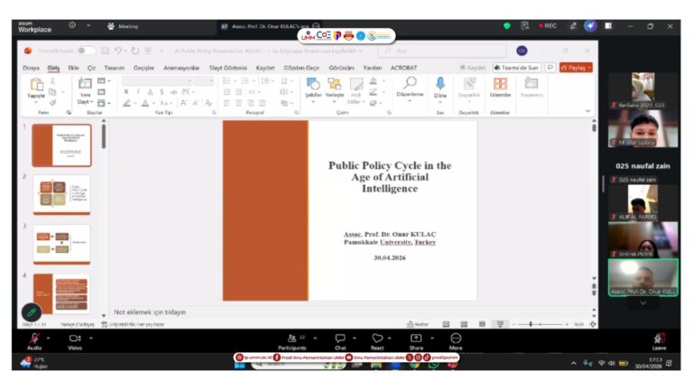 Via Zoom Kelas CoE Data Governance Analys Hadirkan Pemateri dari Pamukale University, Turkey